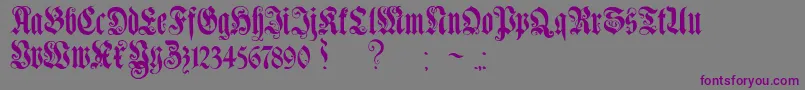 GenzschEtHeyse Font – Purple Fonts on Gray Background