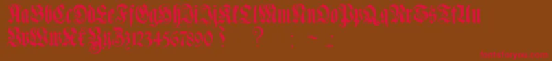 GenzschEtHeyse Font – Red Fonts on Brown Background