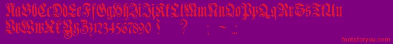 GenzschEtHeyse Font – Red Fonts on Purple Background