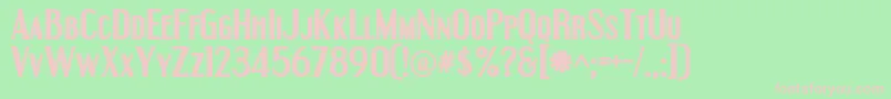 Engebold Font – Pink Fonts on Green Background