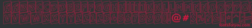 RewindertitulcmotlupRegular Font – Red Fonts on Black Background