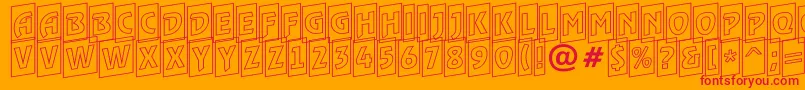 RewindertitulcmotlupRegular Font – Red Fonts on Orange Background