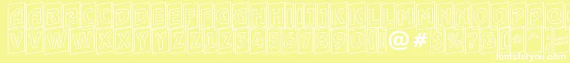 RewindertitulcmotlupRegular Font – White Fonts on Yellow Background