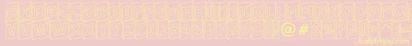Police RewindertitulcmotlupRegular – polices jaunes sur fond rose