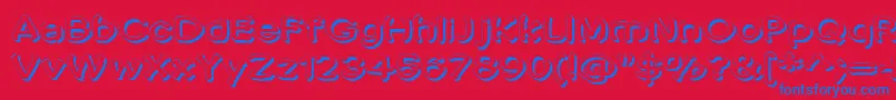 フォントPenicMasturbata – 赤い背景に青い文字