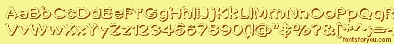 PenicMasturbata Font – Brown Fonts on Yellow Background