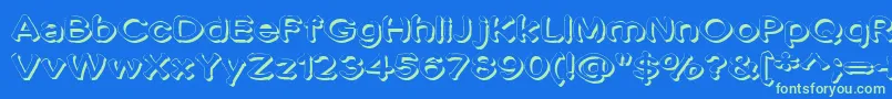 Подробнее о шрифте PenicMasturbata Шрифт PenicMasturbata – зелёные шрифты на синем фоне