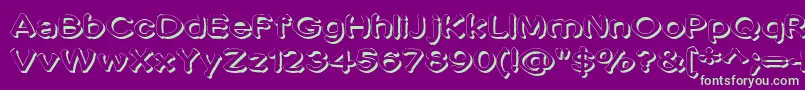 PenicMasturbata-Schriftart – Grüne Schriften auf violettem Hintergrund