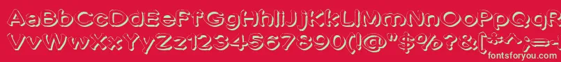 PenicMasturbata-Schriftart – Grüne Schriften auf rotem Hintergrund