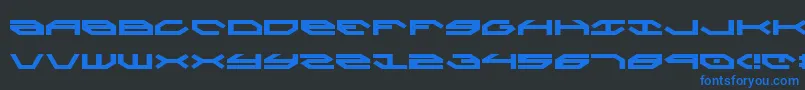 Taskforce Font – Blue Fonts on Black Background