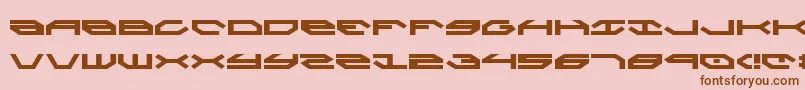 フォントTaskforce – ピンクの背景に茶色のフォント