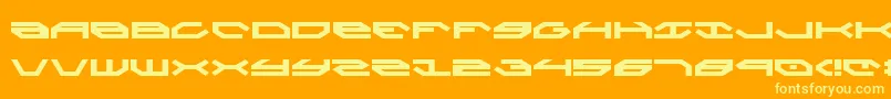 Czcionka Taskforce – żółte czcionki na pomarańczowym tle
