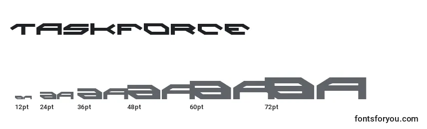 Taskforce Font Sizes
