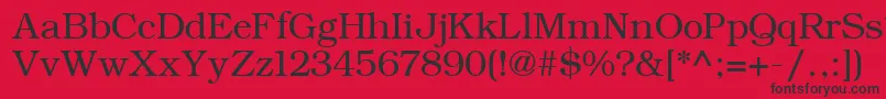 ErBukinistMac Font – Black Fonts on Red Background