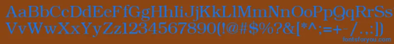 ErBukinistMac Font – Blue Fonts on Brown Background