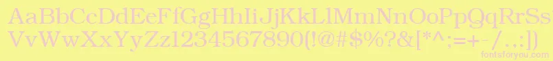 ErBukinistMac Font – Pink Fonts on Yellow Background