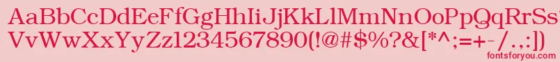 Fonte ErBukinistMac – fontes vermelhas em um fundo rosa