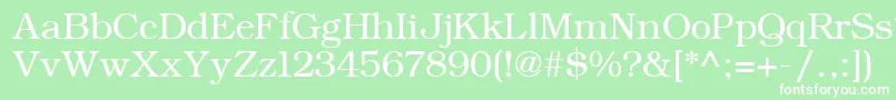フォントErBukinistMac – 緑の背景に白い文字