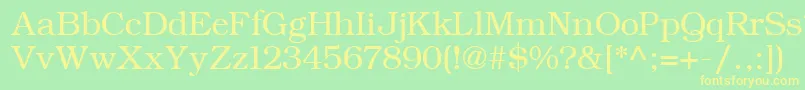 ErBukinistMac Font – Yellow Fonts on Green Background