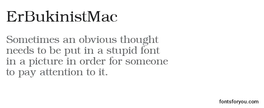 Review of the ErBukinistMac Font