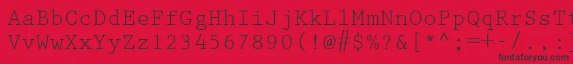 KeyboardEliteSsi Font – Black Fonts on Red Background