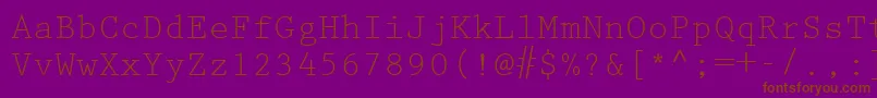 KeyboardEliteSsi Font – Brown Fonts on Purple Background