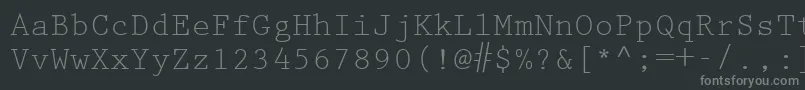 KeyboardEliteSsi Font – Gray Fonts on Black Background