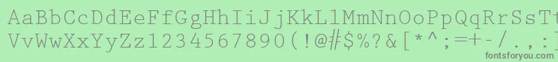 フォントKeyboardEliteSsi – 緑の背景に灰色の文字