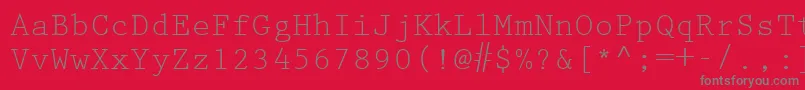 KeyboardEliteSsi Font – Gray Fonts on Red Background