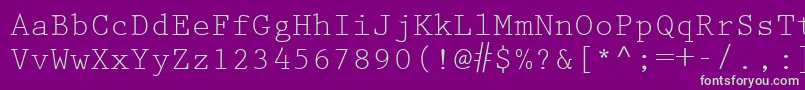 Шрифт KeyboardEliteSsi – зелёные шрифты на фиолетовом фоне
