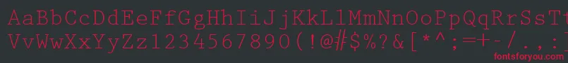 KeyboardEliteSsi Font – Red Fonts on Black Background