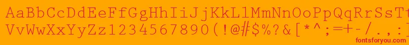 KeyboardEliteSsi Font – Red Fonts on Orange Background