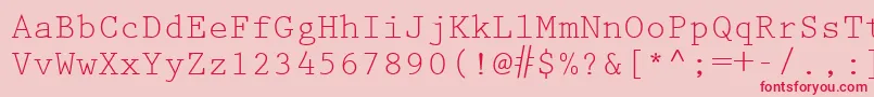 フォントKeyboardEliteSsi – ピンクの背景に赤い文字