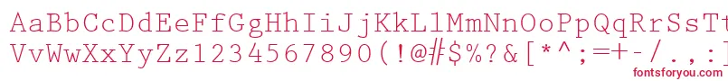 Шрифт KeyboardEliteSsi – красные шрифты на белом фоне
