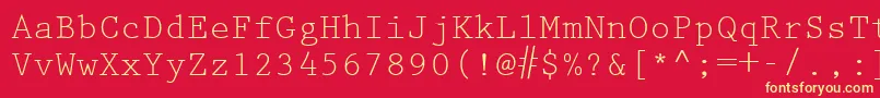 KeyboardEliteSsi Font – Yellow Fonts on Red Background