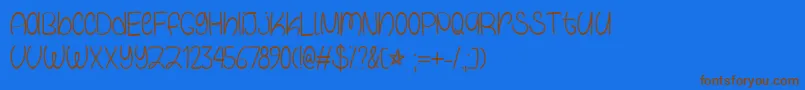 GalaxyBoyTtf Font – Brown Fonts on Blue Background