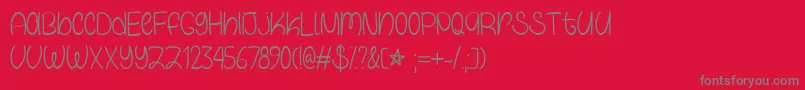 GalaxyBoyTtf Font – Gray Fonts on Red Background