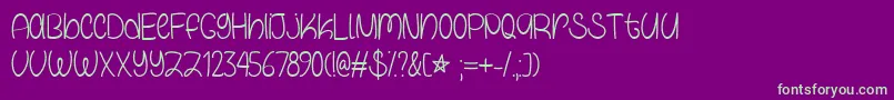 GalaxyBoyTtf Font – Green Fonts on Purple Background