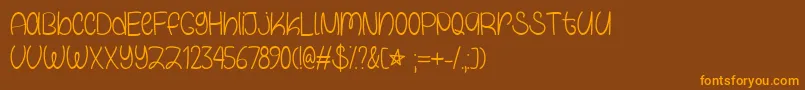 GalaxyBoyTtf Font – Orange Fonts on Brown Background