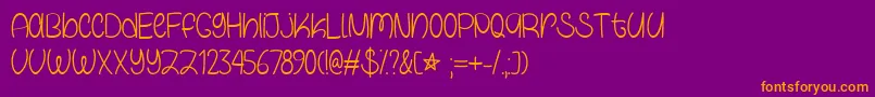 GalaxyBoyTtf Font – Orange Fonts on Purple Background