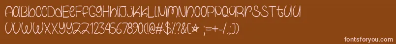 GalaxyBoyTtf Font – Pink Fonts on Brown Background