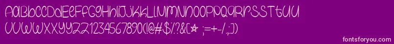 GalaxyBoyTtf Font – Pink Fonts on Purple Background