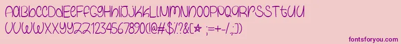 GalaxyBoyTtf Font – Purple Fonts on Pink Background