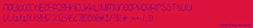 GalaxyBoyTtf Font – Purple Fonts on Red Background