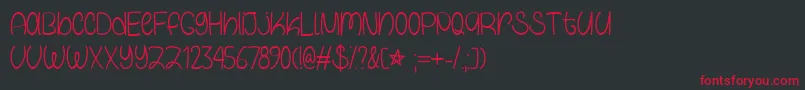 GalaxyBoyTtf Font – Red Fonts on Black Background