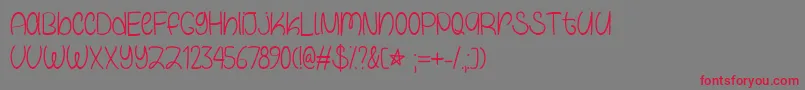 GalaxyBoyTtf-Schriftart – Rote Schriften auf grauem Hintergrund