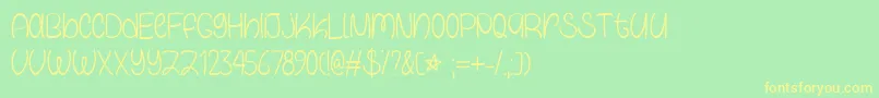 GalaxyBoyTtf Font – Yellow Fonts on Green Background