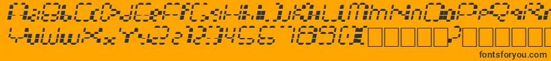 Fonte Multihora – fontes pretas em um fundo laranja