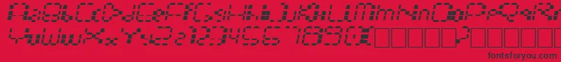 Multihora Font – Black Fonts on Red Background