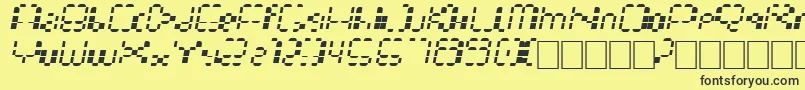 Multihora Font – Black Fonts on Yellow Background